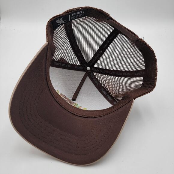 Black Eagle Hat Cap Snap Back Brown Trucker Mesh Mexico Flag Graphic Mens - Picture 7 of 7